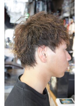 オーバーキャプテンネイキッド(OVER CAPTAIN NAKED) ソフト２ブロ×ランダムピンパーマ