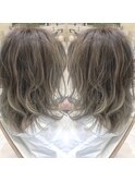 バレイヤージュ×グラデーション×プラチナカラーby YU