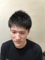 メンズヘアアンドグルーミングサロン ダブル(men's hair grooming salon W) 黒髪　ツーブロック　フェザーショート