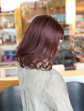 ブリーチなしイルミナカラーでピンクベージュ L ポンヌフ Pont Neuf のヘアカタログ ホットペッパービューティー