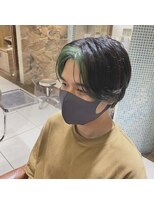 ヘアリゾートエーアイ 新宿西口店(hair resort Ai)&nbsp;グリーンインナーカラー/フェイスフレーミング【 Ai 新宿】