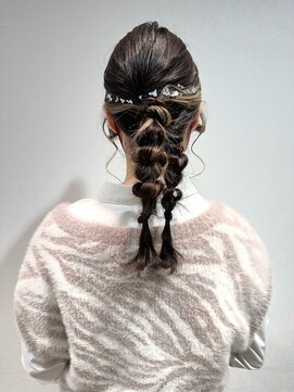 アース 三軒茶屋店(HAIR&MAKE EARTH) 大人ツイン/ポニーテール/ヘアアレンジ/ぽこぽこヘア/三軒茶屋