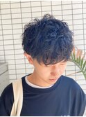 ハイライト/マッシュパーマ/束感/波巻き/メンズ