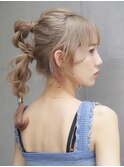 夏のオススメヘアアレンジ♪変形編みおろし/夏にオススメ