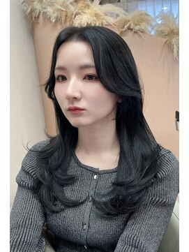 ユニ 表参道(uni) 韓国ワンカールレイヤーカット　#韓国ヘア