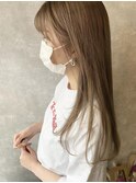 ミルクティーベージュ・ブリーチ・ハイトーン・ロング