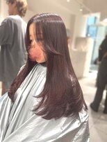 ザックギンザ(ZACC ginza)&nbsp;ラベンダーグレージュ/ロングレイヤー/こっくりカラー/前髪/小顔