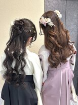 ミラ(Mila) 卒業式ヘアセット＋袴着付け★ハーフアップ/ハーフツイン
