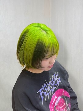 アンディアーモ サカエ(ANDIAMO SAKAE) 個性派デザインカラーボブウルフ