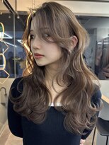 ラ キング(LA KING)&nbsp;ココアブラウン/アッシュ/ミディアムレイヤーカット/名古屋栄