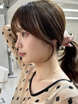 エジョン 三鷹店(Aejon) 三鷹レイヤーカット韓国ダブルカラー顔周り前髪カットボブ