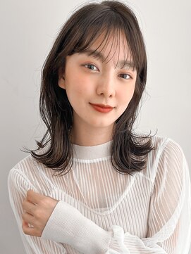 リヤン 表参道(lyann) アンブレラカラーサイドバングくびれヘアナチュラルカール