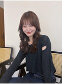デジタルパーマ/ミディアムレイヤー/韓国巻き風/顔周りカット