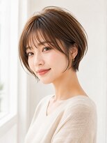 ユニット 蕨西口店(UNIT)&nbsp;ショートボブ髪型20代30代40代50代前髪あり前髪なし面長丸顔蕨駅