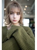 AUSTIN☆外ハネボブアッシュブラウンネオウルフツイストパーマ