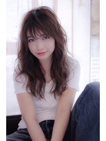 リアン(Lien)&nbsp;Lien☆小顔シースルーバング×ダークピンクベージュ　立川