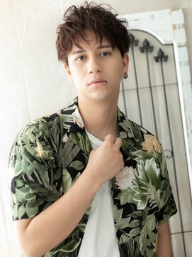 ダンディ館アダム 戸頭店 くせ毛風あざとカッコイイ☆透明感マッシュスタイルA