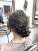 【パーティーヘアニュアンスローシニヨンアレンジ♪