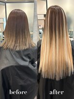 リリー(Lilley)&nbsp;【lilley 稲永麻衣】エクステ+ベージュ+ロングヘア+天神韓国ヘア