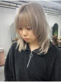 《レイヤーロング》垢抜け似合わせカットハイトーンウルフ
