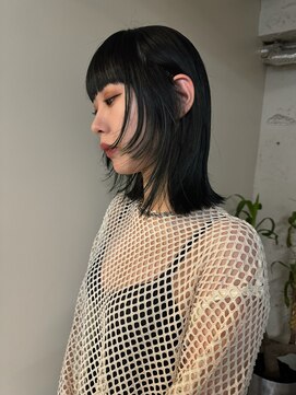 ノラ シブヤ(NORA) モスグリーン/ブリーチなしダブルカラー /フェイスレイヤー