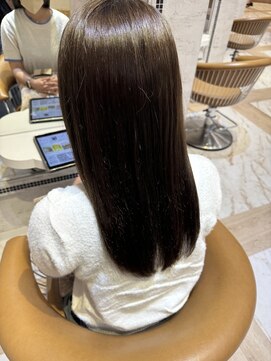 ロンドローズ 名古屋(Lond damaskRose) ブリーチ 学割 オリーブベージュ レイヤーカット リタッチ 862