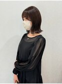 ぱつっとボブ　ショコラブラウン