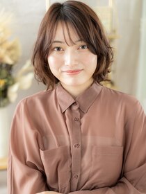 カバーヘア ブリス 志木南口駅前店(COVER HAIR bliss) ナチュラルくびレイヤー前下がりボブパーマa志木20代30代40代