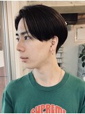センターパートニュアンスパーマワンカールパーマカルマ韓国原宿
