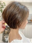 似合わせカットショートメルティカラー白髪ぼかし30代40代50代