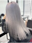 ラベンダー×シルバー/エクステ/表参道/髪質改善