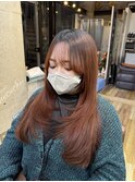 酸性ストレートレイヤーカット　韓国風用賀