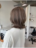 白髪率70%☆シフォンベージュ×ナチュラルレイヤー