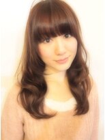 フローレント(florent)&nbsp;おおきくうねるＳカールと厚めバングでかわいいセミディに