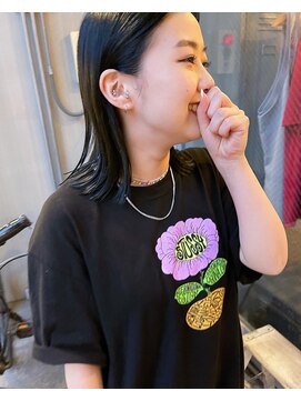 サイズ(cyez) 【cyez清野】ブルーブラックのパツッとミディアム