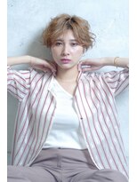 クシュ 所沢東口店(kusyu...)&nbsp;刈り上げショート×ミルクティアッシュ×前髪なしショート所沢