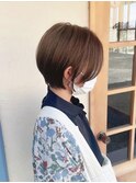 透け感ショートボブ