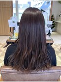 艶カラー チョコレートブラウン ココアベージュ ロングヘア