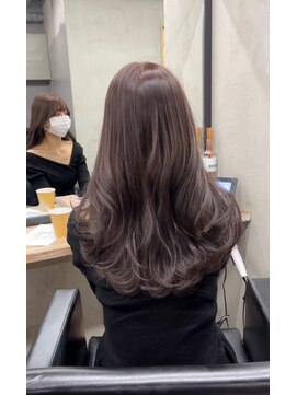 スティーロ 渋谷(Steelo) Steelo  ラベンダーブラウン×大人顔まわりレイヤー