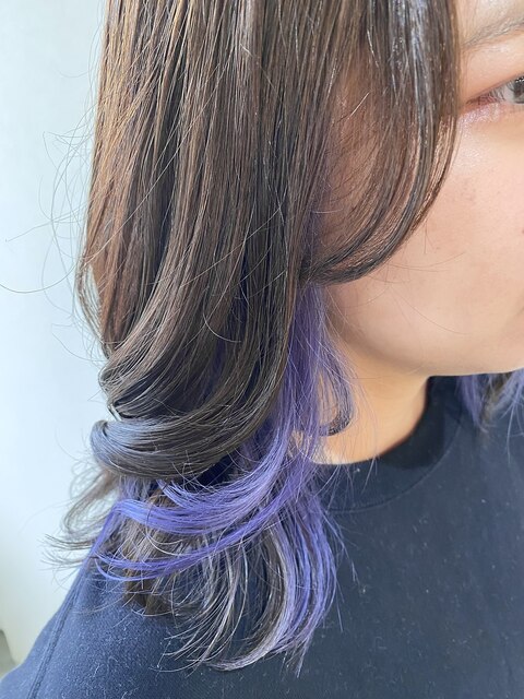 イヤリングカラー紫