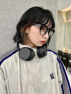 ロンド 表参道店(Lond) 【Lond表参道yui】インナーカラー×切りっぱなしボブ