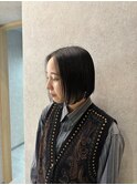 【emma小濱】ぷつっとラインがかわいいボブスタイル