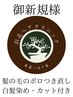 平日限定【カット・白髪染め・うねりの矯正】＋ケア20,000円分贈呈
