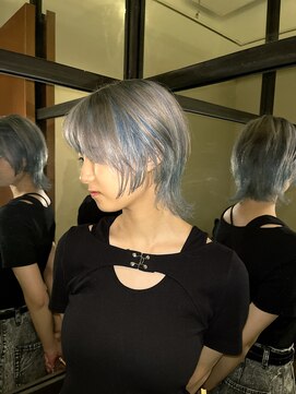 リー 十三(Lee) 【Lee十三 みなと】ホワイト/水色 インナーカラー