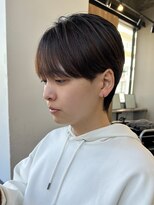マッシュナチュラルカラーマッシュメンズヘアカラーツーブロック