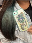 忍たま 六年 グリーン インナーカラー ケアブリーチ アンブレラ