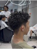 渋谷スパイキーパーマスパイキーショートパーマ刈り上げショート