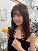 レイヤーカット/ハッシュカット/シャギー/マロンベージュ1