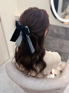 ハーフアップ【クランソア】ヘアメ/ヘアセット/心斎橋