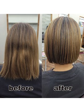 モンド ヘアクリエーション 下荒田店(monde hair creation) 【monde】before × after × 髪質改善UP